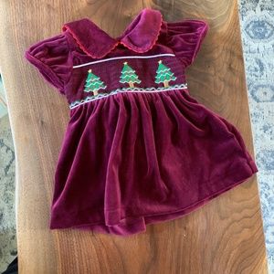 Burgundy Christmas tree dress